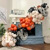 152 PCS Orange and Black Balloons Black Orange Sand White Confetti Balloons Garland for Graduation Baby Shower Birthday Wedding Halloween Anniversary New Year Party Decorations Supplies