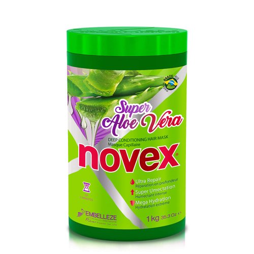 NOVEX Super Aloe Vera Hair Mask Infused with Organic Aloe Vera, Frizz and Volume Control, 35.3 Oz...