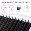 NATUHANA YY Eyelash Extension 0.05mm C Curl 8-12mm Mixed Tray Lash Supplies Premade Fans Y Shape Volume Lash 12 Rows Premium Faux Mink Lash Extensions (8-12 MIX, Black ;0.05 C)