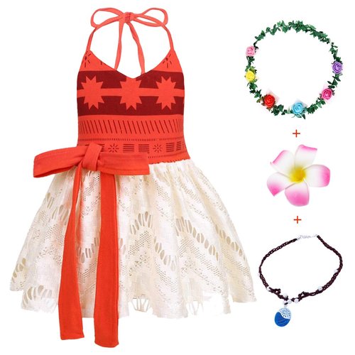 HenzWorld Adventure Costume for Baby Girls Adventure Outfit Birthday Party Role Pretend Kids Patchwork Halter Dress with Accessories,4T