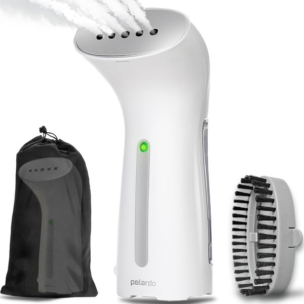 Portable Travel Garment Steamer for Clothes, Metal Steam Head, 25s Heat Up, Pump System, Mini Size, Handheld Steamer for Any Fabrics, No Water Spitting, 120V