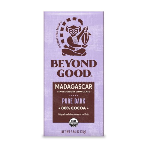 Beyond Good, Organic 80% Madagascar Dark Chocolate Bar, 2.64 Ounce