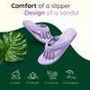 Pedi Couture Pedicure Sandals for Women - Toe Separator Slippers - Purple - Small (5-6)