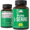 Peak Performance L-Serine Capsules 500mg Best Brain and Nootropic Amino Acids for Production of L-Cystine, L-Tryptophan and Serotonin. USA Grade L Serine Pills. Non-GMO Supplement (60 Servings)