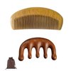sanlusan 2pack Wooden Combs Set Hair Comb Massage comb for Women and Men with natural wood fine tooth wooden comb wooden birthing comb for labor pain