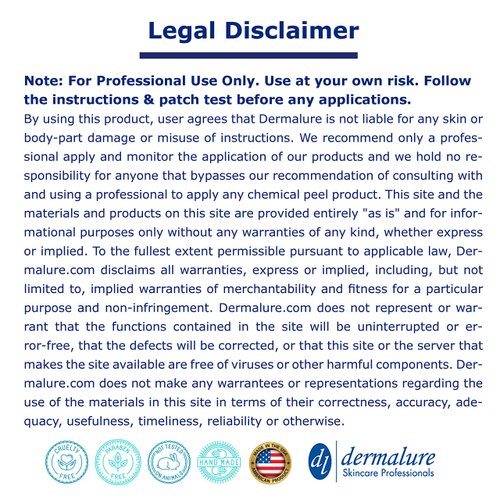 Dermalure Jessner Solution Acid Peel 14% 1oz. 30ml (Level 2 pH 1.9) - Exfoliating, Brightening, Improves Skin Texture and Tone - Face Peel - Facial-Alpha-Beta-Peels