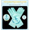 BIBUTY Princess Dress Up Accessories Princess Gloves for Little Girls, Blue Toddler Gloves for Girls Princess Dress Up Set, Costume Gloves Set Toy Gift for 3 4 5 6 Year Old Toddler Girls