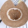 Foldable Wide Brim Floppy Straw Beach Sun Hat,Summer Cap with Bowknot for Women Girls,Strap Adjustable (1 Pack Khaki)
