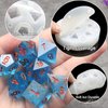 PJOY Dice Molds Food-Grade Silicone Dice Molds for 7PCS Sharp Edge Dice Set, DND Resin Dice Mold for DIY Dice Making Accessories(2 Pack)