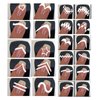 3000 Pieces French Manicure Nail Art Stickers 72 Sheets 30 Designs Self-Adhesive Nail Tips Guides for DIY Tools with Tweezers and Nail Pusher Rubber for Girls Women Manicure