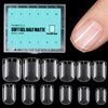 TOMICCA Extra Short Square Nail Tips, 360Pcs Acrylic Nail Tips, 12 Sizes Half Matte Soft Gel Nail Tips, Nail Extension Tips for Beginner and Professional