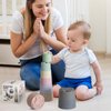 Baby Stacking Cups Toys, Soft Silicone Baby Teething Toys, Baby Boy Girl Shower Gifts for 3 6 9 12 18 Months 1 One Year Old, Infant Newborn Essentials Sensory Montessori Developmental Toys-9 Piece Set