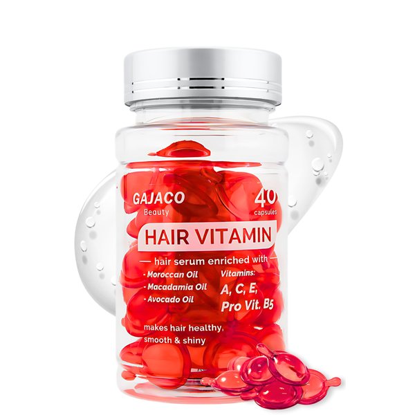 Gajaco Hair Treatment Serum - No Rinse with Argan Macadamia Avocado Oils - Vitamins A C E Pro B5 - Conditioner for Women & Men