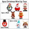 SULOLI Christmas Wind Up Toys, 8 PCS Xmas Gift Stocking Stuffers Goody Bag Fillers for Kids Party Favors
