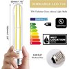 NOVELUX 7.3 Inch Edison Bulb,4000k Neutral White E26 Led Bulb 60 Watt Dimmable,6W T10 Bulb Clear Glass Long Tubular Light Bulbs,T9 Bulbs for Bathroom Vanity Light,Wall Sconces,Pendant(4 Pack)