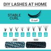 Lash Clusters DIY EyeLash Extension Kit 320PCS Individual, 0.07D Curl 9-16MIX 20D 50D Cluster Lashes Extension Kit with Applicator Lash Bond&Seal Glue Remover for Eyelash Extensions Beginners