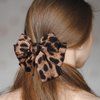 Whaline Set of 2 Hand-Made Leopard Print Hair Accessories: Big Bowknot Hairpins and Metal Barrettes for Women (Dark & Light Leopard Shades)