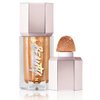 Cream Liquid Highlighter, Shimmer Glitter Illuminating Cheek Makeup, High-Gloss Finish Face Highlighter, Moisturizing Brightening Glitter Liquid Highlighter Makeup for Face Body (#03)