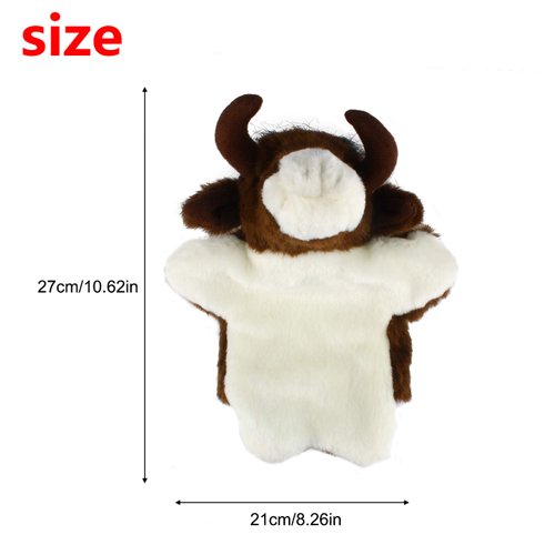 Andux Cute Plush Hand Puppet Soft Stuffed Animal Toy (SO-36 Bull)