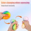 LOVESTOWN 5PCS Stress Relief Balls, Color Changing Stress Balls Sensory Stress Squeeze Balls for Kids Adults Classroom Prizes Party Favors