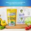 BluApple VeggieZips Premium Produce Storage Bags - 10 Produce Food Saver Bags + 10 HydroLiners to Keep Produce Fresh Longer - Washable & Reusable Bags for Humidity Control for Fruits and Vegetables