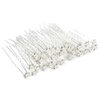 40-Pack Wedding Hair Pins - Decorative Bridal Hair Accessories, Flower Rhinestone Hair Clips, Silver - 2.75 Inches