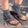 TechWare Pro Ankle Brace Compression Sleeve - Relieves Achilles Tendonitis, Joint Pain. Plantar Fasciitis Foot Sock with Arch Support Reduces Swelling & Heel Spur Pain. (Gray, S/M)