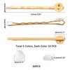 PH PandaHall 50 Sets 5 Colors Hair Bobby Pins, 50pcs Hair Clips Tray Hair Pins Setting Blank Bobby Hair Pins Base and 50pcs Glass Cabochons for Cameo DIY Barrettes Hairpins Findings