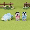 Calico Critters Penguin Babies Ride 'n Play - Doll Playset with 2 Poseable Figures, Pushcart & More!