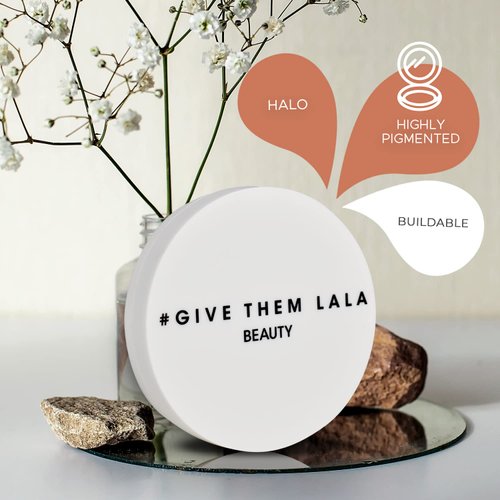 Pressed Highlighter By Give Them Lala- Highly Pigmented Powder Highlighter For Inner Corners, Cheekbones & Lips- Buildable Face Highlighter- Gluten-Free, Cruelty-Free & Vegan, Made In USA (Halo)