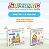 Tinamiri SUPERMAG - House 55 | Educational Construction Fun | 55 Piece Set | Europe-Made | STEM | Toy Magnetic Building Sets | Magnet Toys | Supermag 0663
