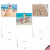 The Best Card Company - 10 Thank You Christmas Cards with Envelopes - Boxed Gratitude Assortment, Xmas Holiday Cards (4 x 5.12 Inch) - Season's Beachin M6651XTB
