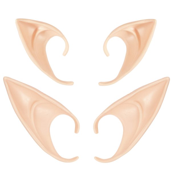 Cospaly Fairy Pixie Elf Ears - Latex Dress Up Ears for Halloween Christmas Any Themed Party(Pack of 2)