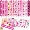 48 PCS Western Cowgirl Party Favors 24PCS Tattoos Stickers 24PCS Slap Bracelets Wristbands Perfect for Themed Birthday Party Favors Baby Showers or Classroom Rewards Ideal Decor and Gifts