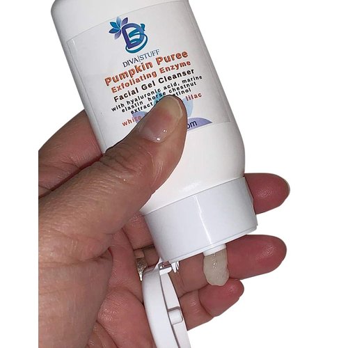 Diva Stuff Pumpkin Puree Exfoliating Enzyme Facial Gel Cleanser, With Hyaluronic Acid, Marine Elastin, Horse Chestnut and Retinol, 2 oz