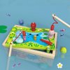 Wooden Montessori Toys for 1-3 Year Old，Animal Cognitive Games, Fishing Games Preschool Learning Educational Toys, Baby's Birthday Gifts, Magnetic Fishing Game for Toddlers 1-3