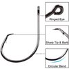 Fishing Hooks Circle Hooks Saltwater, 50/150pcs in-line Circle Hooks High Carbon Steel Fish Hooks Straight Eye Barbed Point Catfish Hooks Octopus Hooks for Freshwater Saltwater Fishing