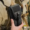 WYNEX Tactical Phone Pouch Molle, Smartphone Holster Bag EDC Utility Cellphone Lock Card Holder Organizer Fit for Waist Belt Case Include Tactical Gear Clip and U.S.A Patch
