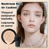 Air Cushion CC Cream Mushroom Head Foundation,Full Coverage Liquid Makeup Foundation,Oil Control Long Lasting Moisturizing BB Cream Foundation Makeup,Matte Concealer for All Skin Types(Ivory)