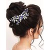 Catery Bride Wedding Hair Comb Blue Rhinestone Side Combs Bridal Hair Piece Headpiece Hair Accessories Headpiece for Women Pack of 1(Blue)