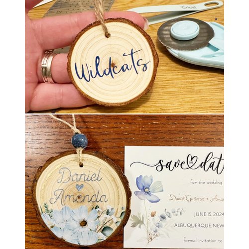 Natural Wood Slices 30 Pcs 2-2.4 Inches Craft Unfinished Wood Kit Predrilled Wooden Rounds with Bark, Wood Circles with Hole, Wood Slices for Crafts Ideal for DIY Projects, Christmas Ornaments