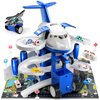 TEMI Kids Airplane Toys Race Tracks Car Toys for 3 4 5 6 7 Boys - Transport Airplane Adventures Car Toys for Toddler Age 2-6 with 8 City Cars, Garage Parking Lot Playmat, Birthday Gifts for Girls