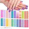 WOKOTO 20 Sheets 280 Pieces Solid Nail Wraps for Women Vivid Nail Polish Stickers Stick On Nails for Women Girls Nail Stickers Full Nail Wraps Nail Art Polish Strips for Gel Polish Strips Decals