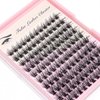 DIY 120Pcs Cluster Lashes C Curl Natural Look Mixed Size False Eyelashes Volume Eyelash Extension Dramatic Eyelash Makeup Tools (14/16/18mm)