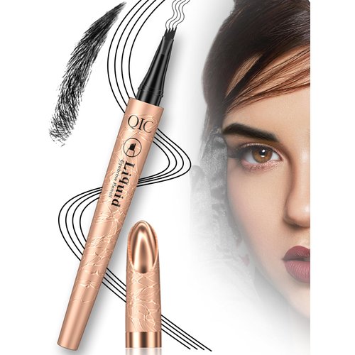 TIEEC Eyebrow Pencil - 3D Microblading Eyebrow Tattoo Pencil 4 Fork Tip - Microblading Eyebrow Pen - Waterproof Eye Brow Pencils - Eyebrow Eye Makeup Long-Lasting Waterproof Natural Eyebrow Hair
