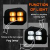 LED 4 eyes Fog Lights Assembly Kit for 2016 2017 2018 2019 2020 2021 2022 2023 Toyota Tacoma(Fits SR,SR5 Model Only), White DRL Fog Light Yellow Turn Signals for Tacoma