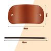 4PCS PU Leather Hair Clip Hair Barrette with Wooden Stick Hair Slide Pin Oval Shape Hair Pins Ponytail Holders Hair Accessories for Women Girls(red,green,pink,brown)
