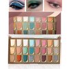 24 Colors High Pigmented Glitte Matte Eyeshadow Makeup Palette Blendable Long Lasting Eye Shadow Neutrals Smoky Multi Reflective Shimmer Pressed Pearls Eye Shadow Palette for Halloween Makeup #M3