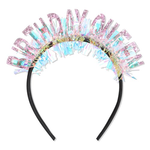 CIEHER Birthday Headband for Women Girls Birthday Queen Crown Birthday Tiara Birthday Decorations Birthday Party Favors - Pink