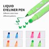 KYDA 4 Color Eyeliner Stamp Liquid Eyeliner, Waterproof & Smudge-proof Colorful Eyeliner pen，Fluorescent Rainbow Eye Liners for Women